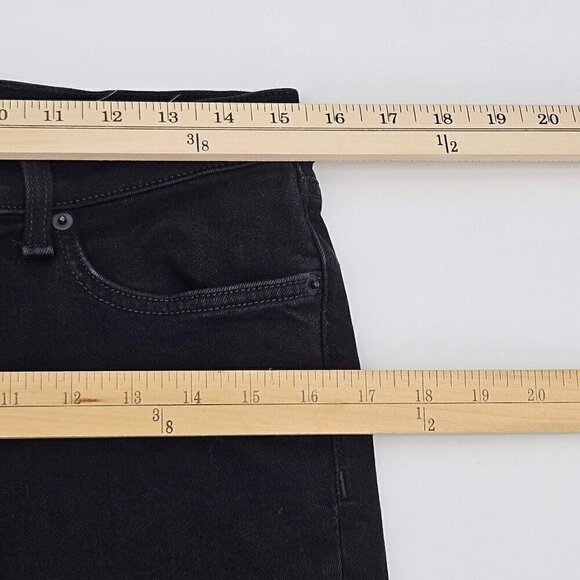 Nili Lotan Skinny Jean Black Frayed Hem Women’s Size 28 Classic Denim Minimalist - Picture 8 of 10